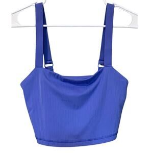 Offline by Aerie Real Me Ribbed Longline Sports Bra Top Medium Athleisure Sporty